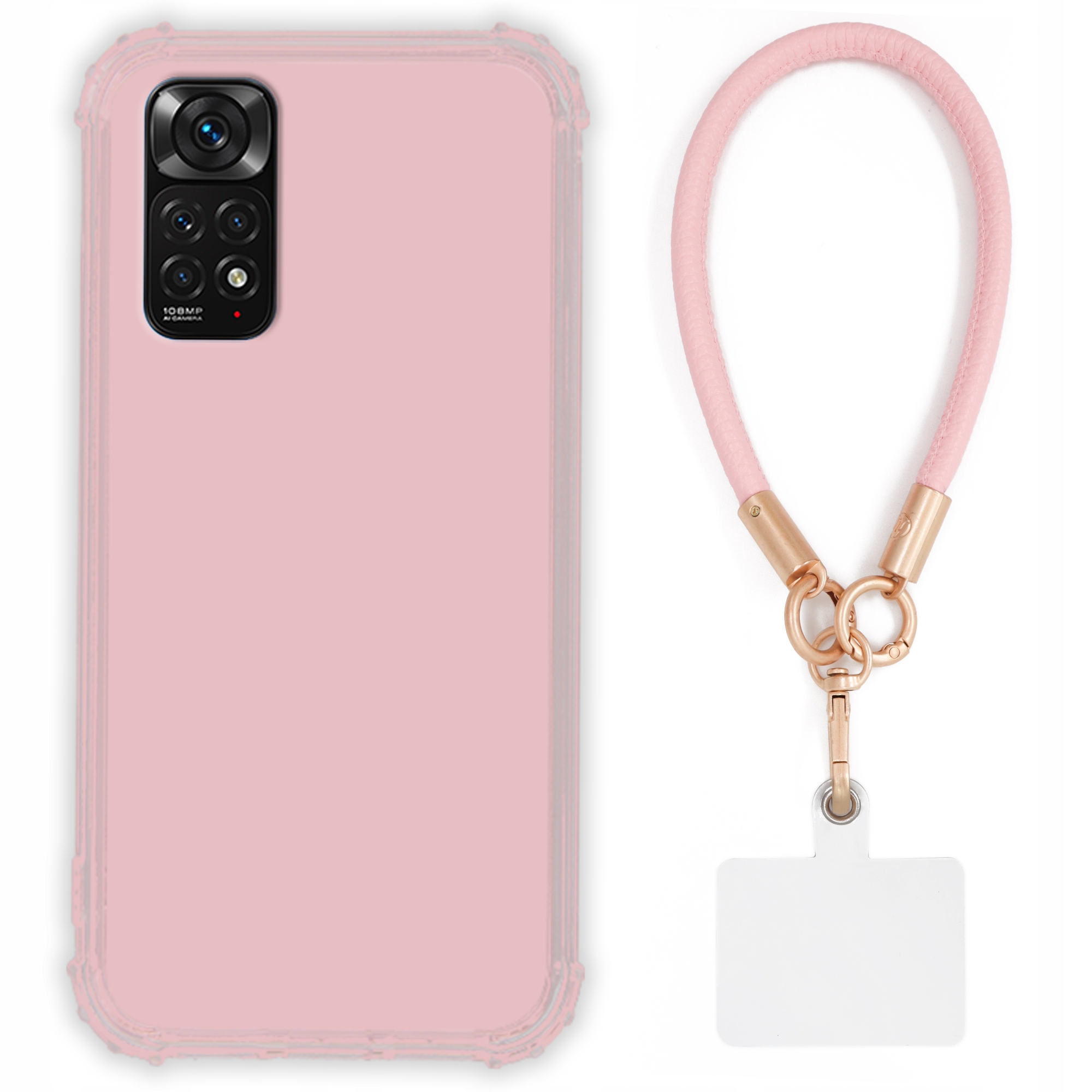 Pouzdro Pro Xiaomi Redmi Note 11 Case Antishock Pinky Růžové vodítko Sada Tpu