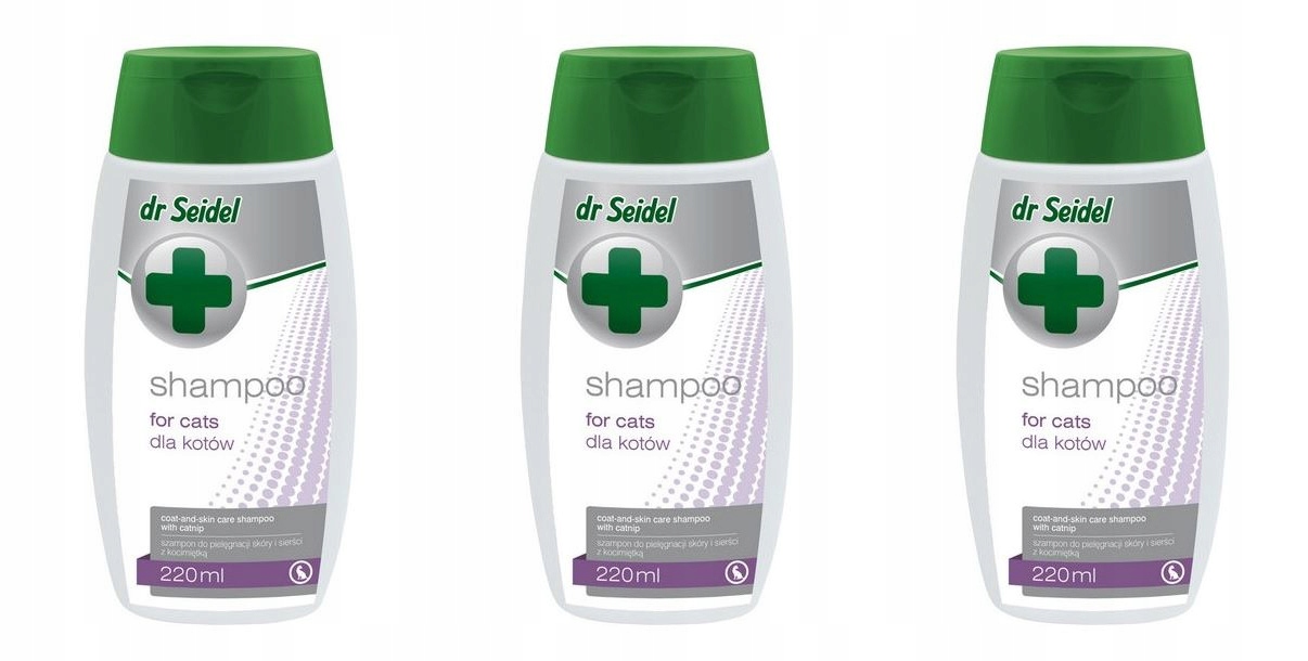 Levně Šampon pro kočky Dr Seidel 3x220 ml