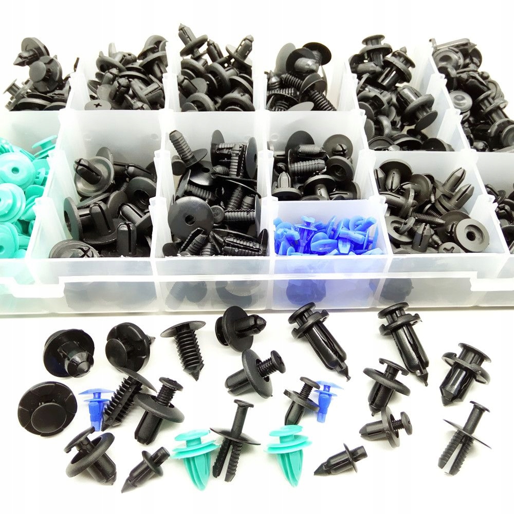 Zestaw spinek klipsow kolkow 395 szt uniwersalne Car type 4x4 SUV Passenger cars Cargo vans Trucks RVs Buses Undefined