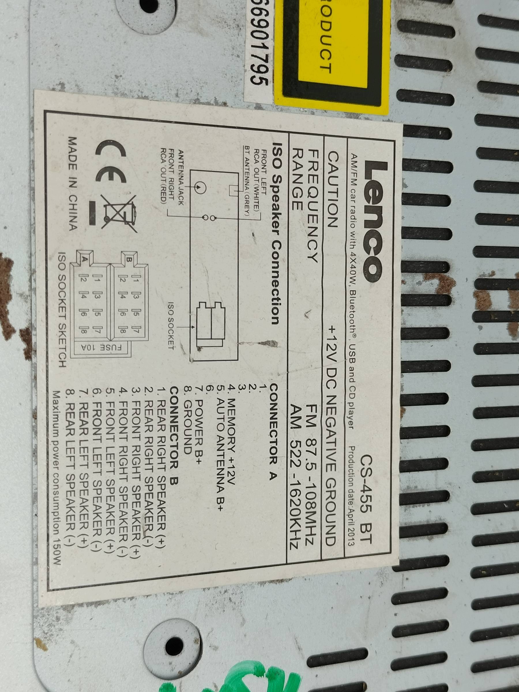 RADIO LENCO CS-455 BT Renault Trafic II (2001-2014)