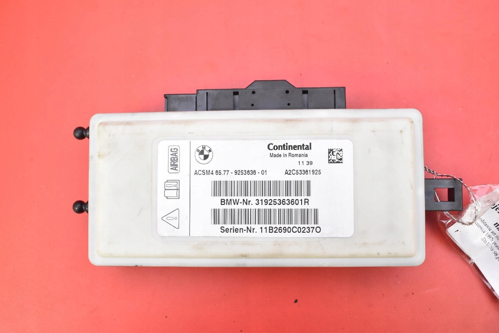 modulo SENSOR airbag airbag 9253636 BMW X3 F25 10-15