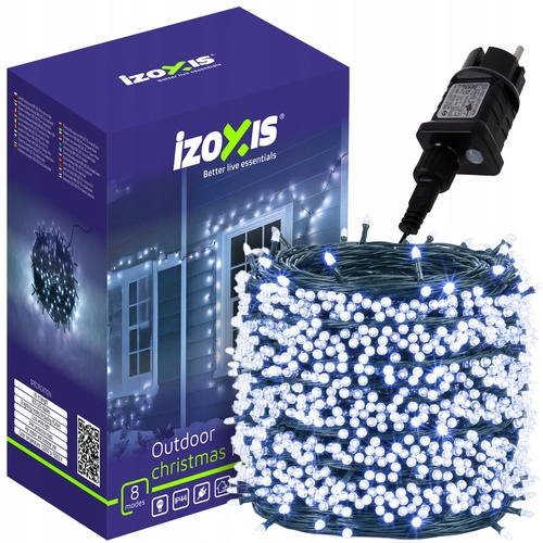 Led světla 500 diod 35 m studená bílá Izoxis