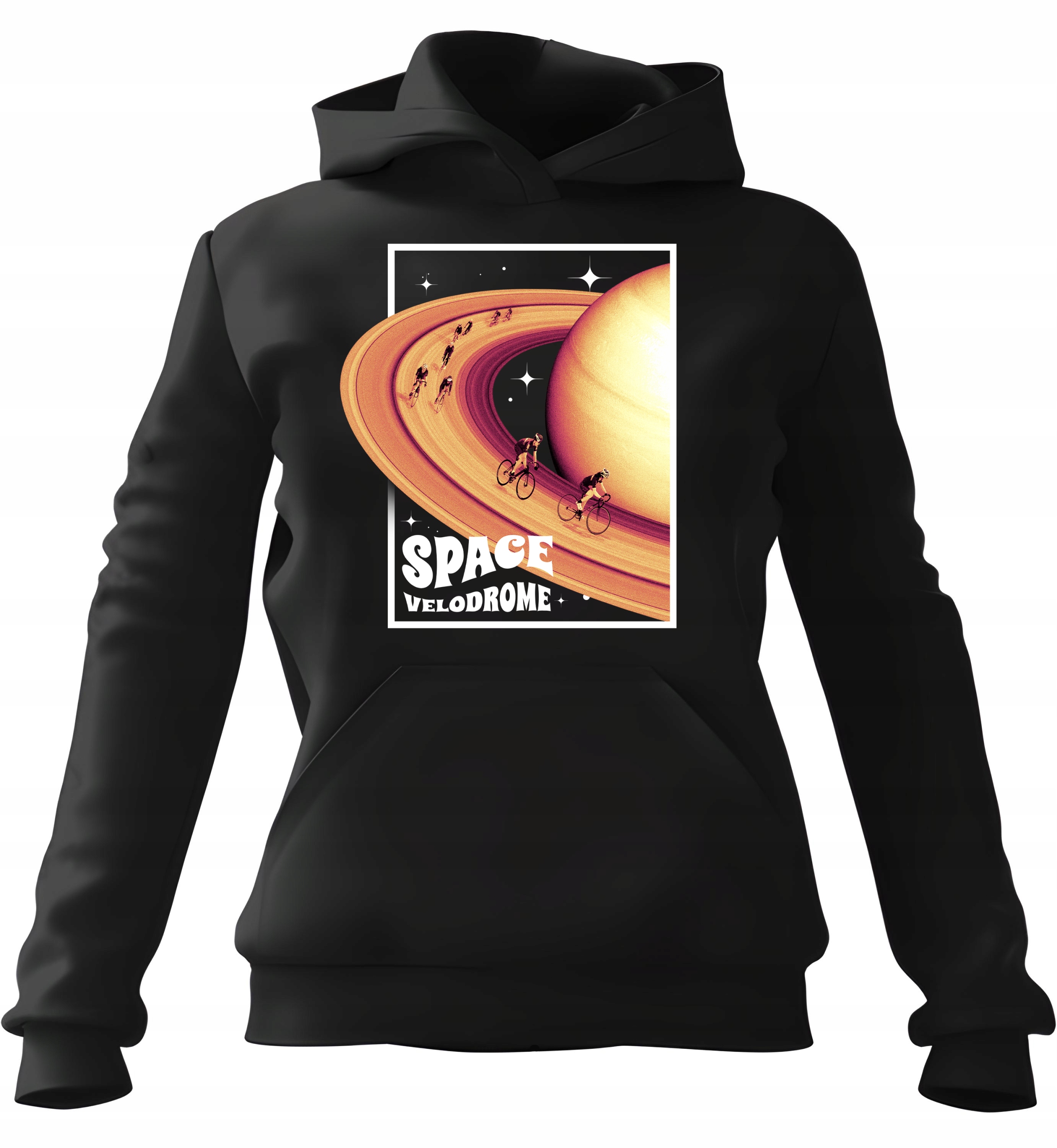Dámská mikina s kapucí Mikina Space Velodrome, černá, velikost S