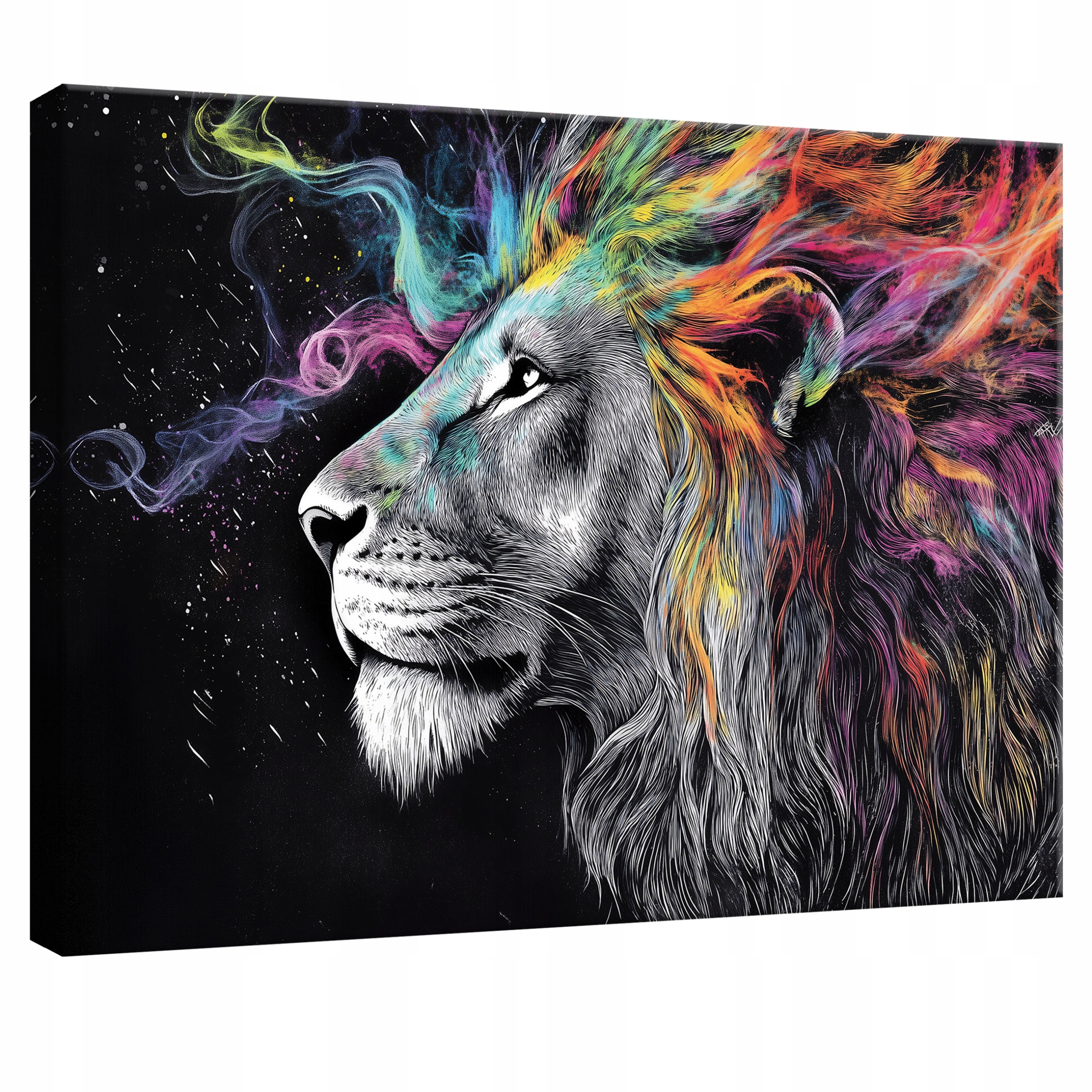 Obraz Do Ložnice Obývacího Pokoje Kuchyně Abstrakce Lev Na Plátně Stěna 120x80