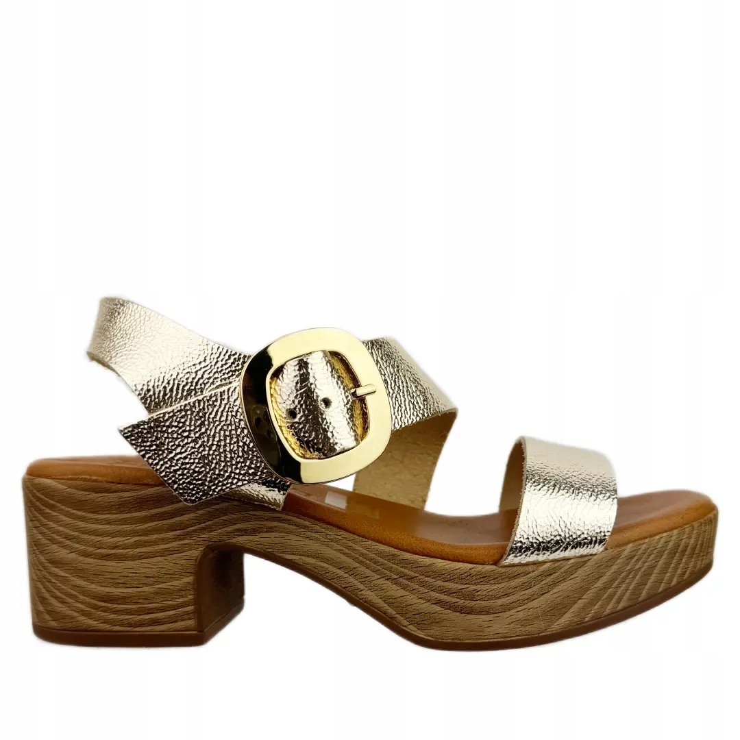 Dámské sandály Oh! My Sandals 5629 duna champan 39, Zlatá