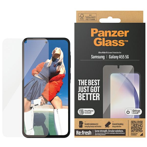 Tvrzené sklo pro Samsung Galaxy A55 PanzerGlass Ultra-Wide Fit