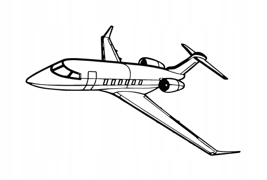 nástěnná dekorace Obraz Letadlo Challenger 350 Angle