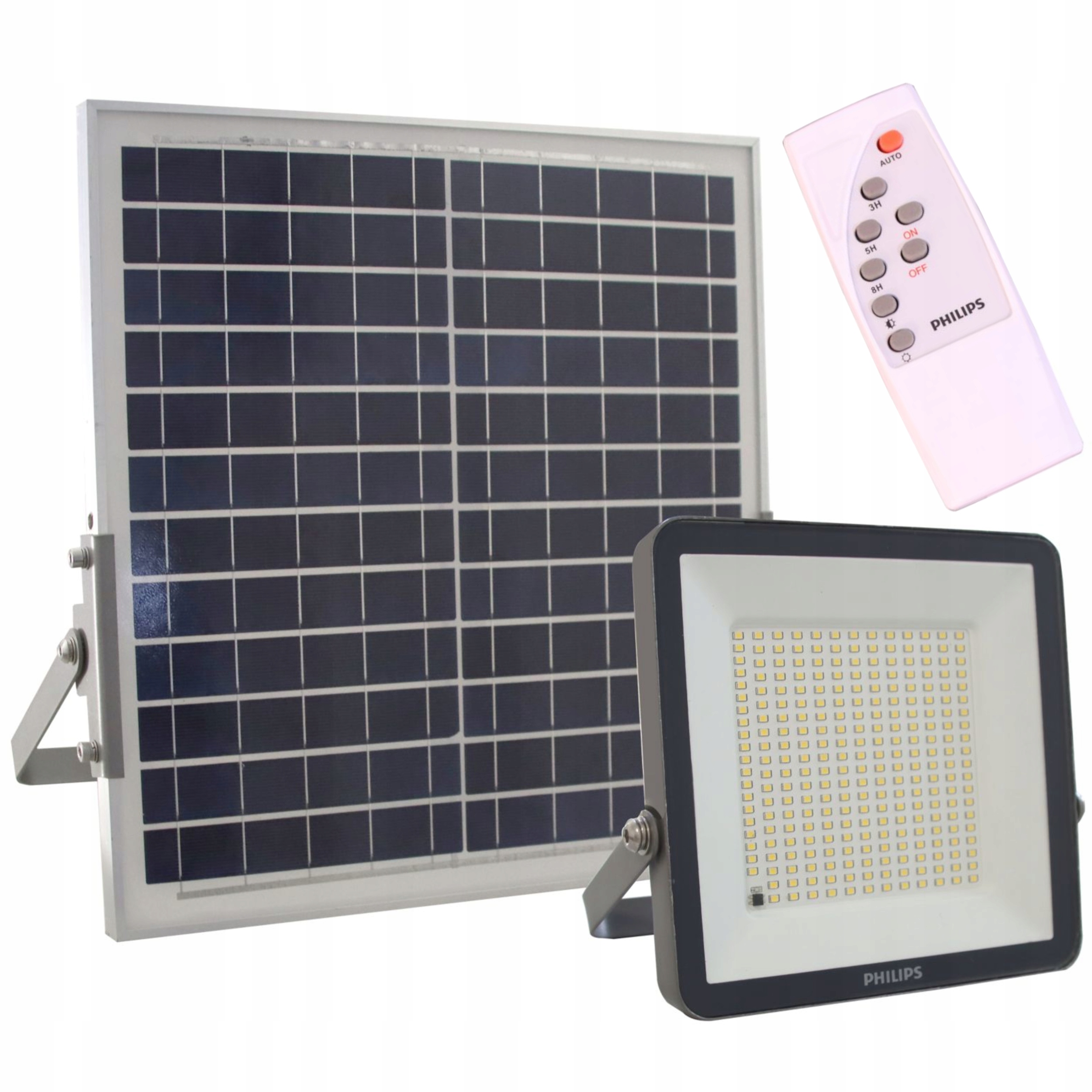 Solárna Led lampa Philips s snímačom súmraku, pouličná Diaľkový Ovládač 13W 4000K