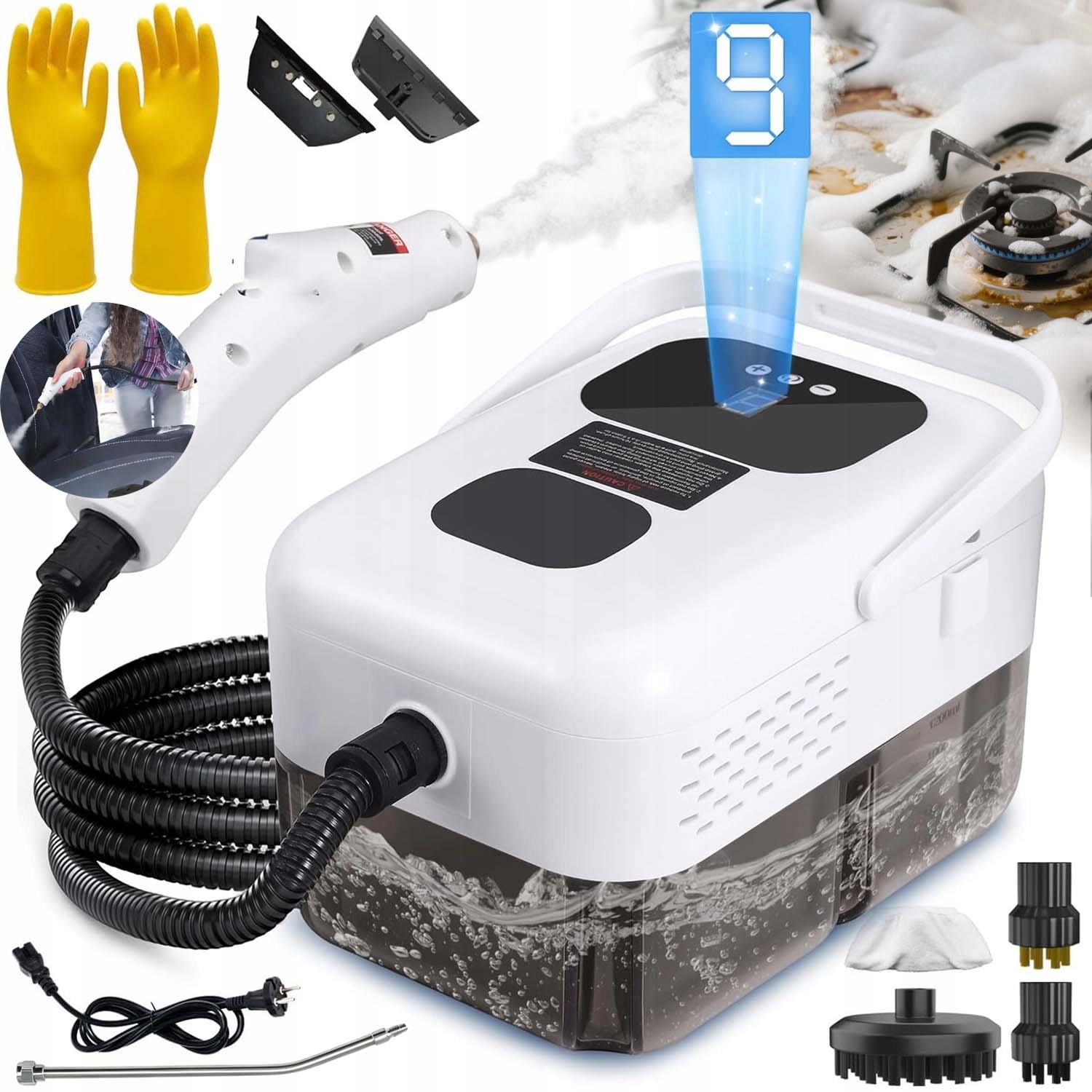 Parní Čistič Zařízení Čisticí Mop Sada S Příslušenstvím 2500 W