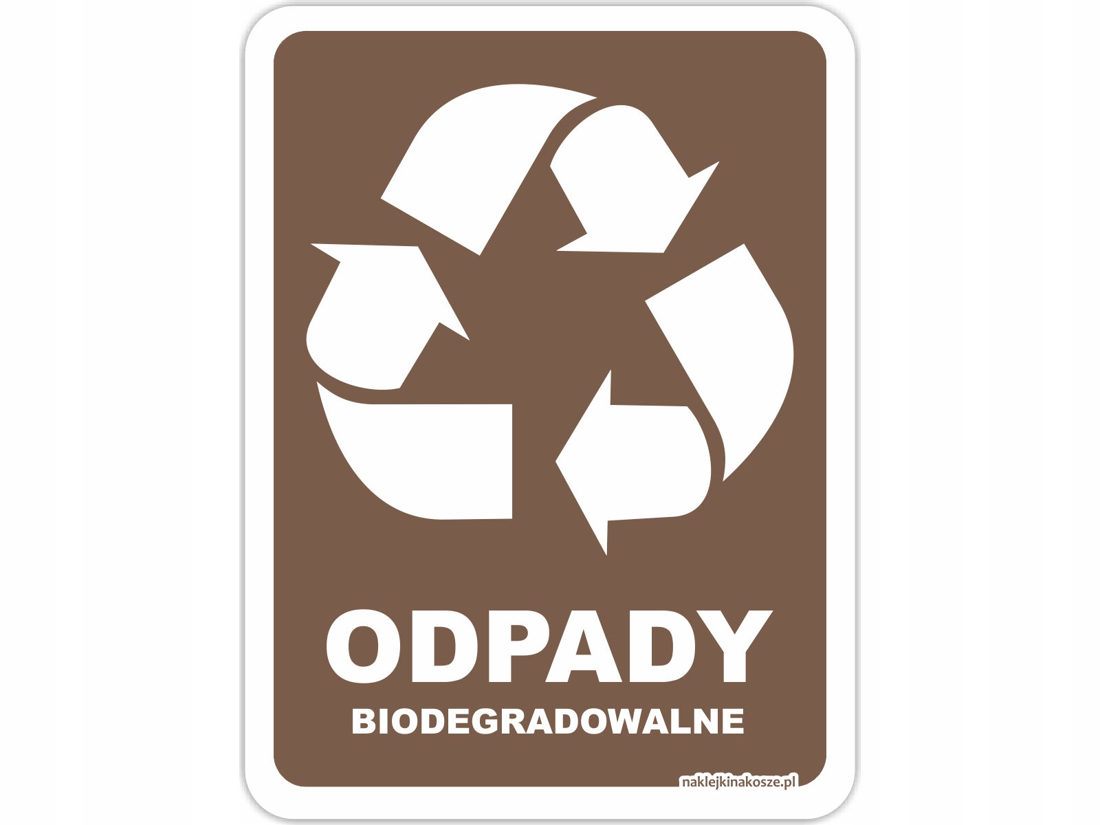 NAKLEJKA na kosz do SEGREGACJI BIO 20 cm