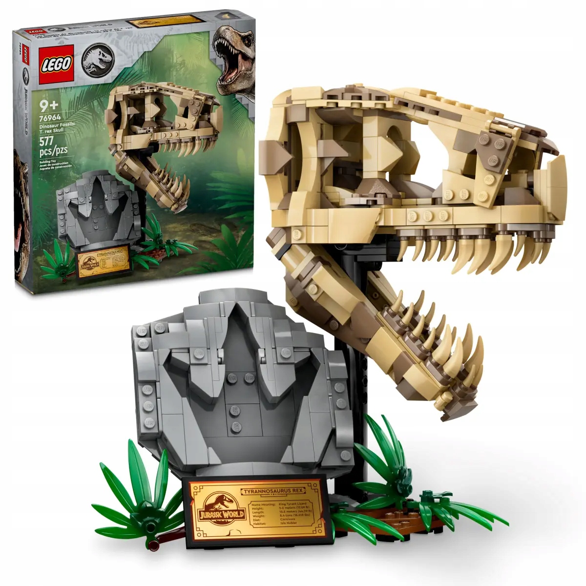Lego Jurský svět 76964 Zkameněliny dinosaurů: lebka T-rexe