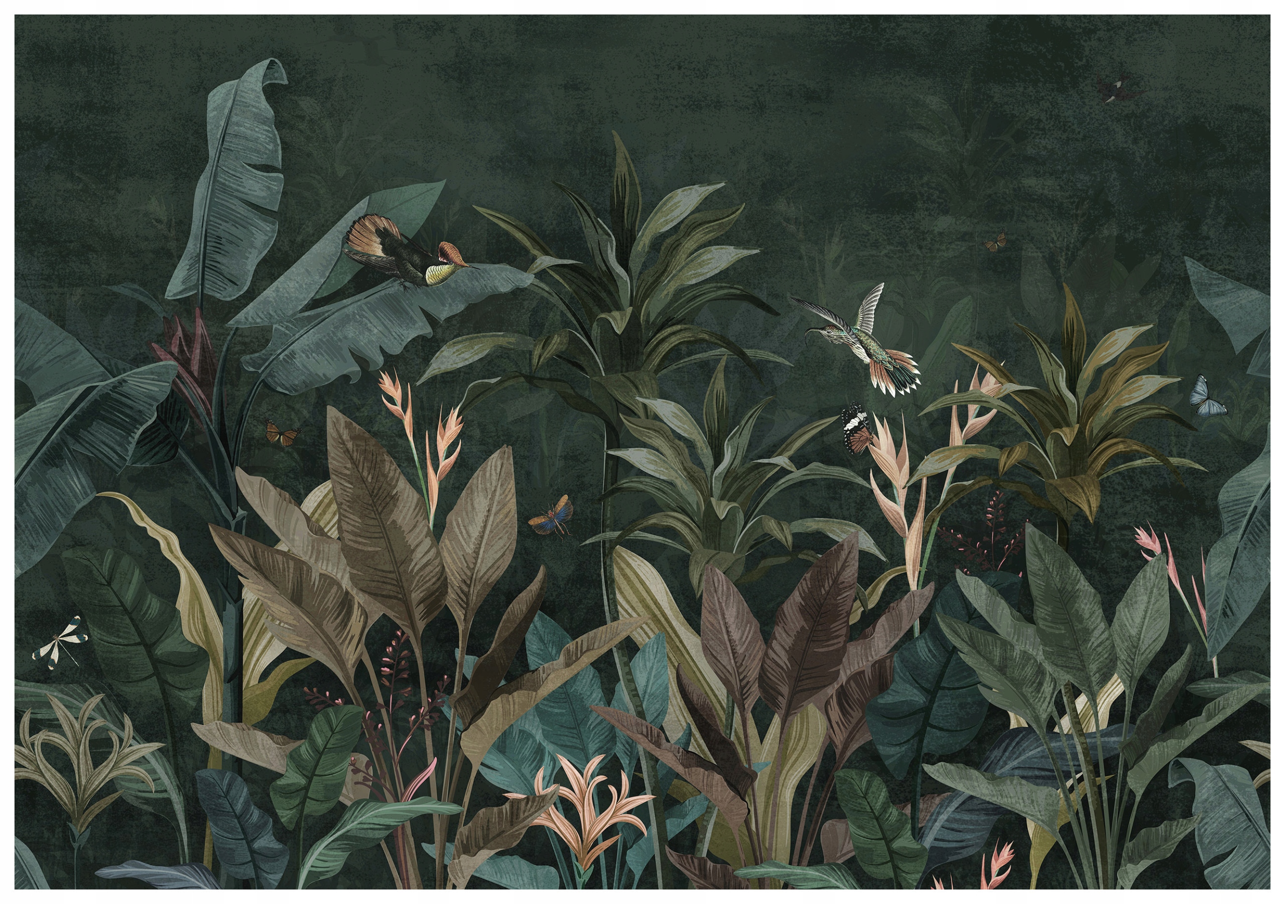 Vliesová fototapeta Tropický les Listy Květiny Zeleň 416x254 lepidlo