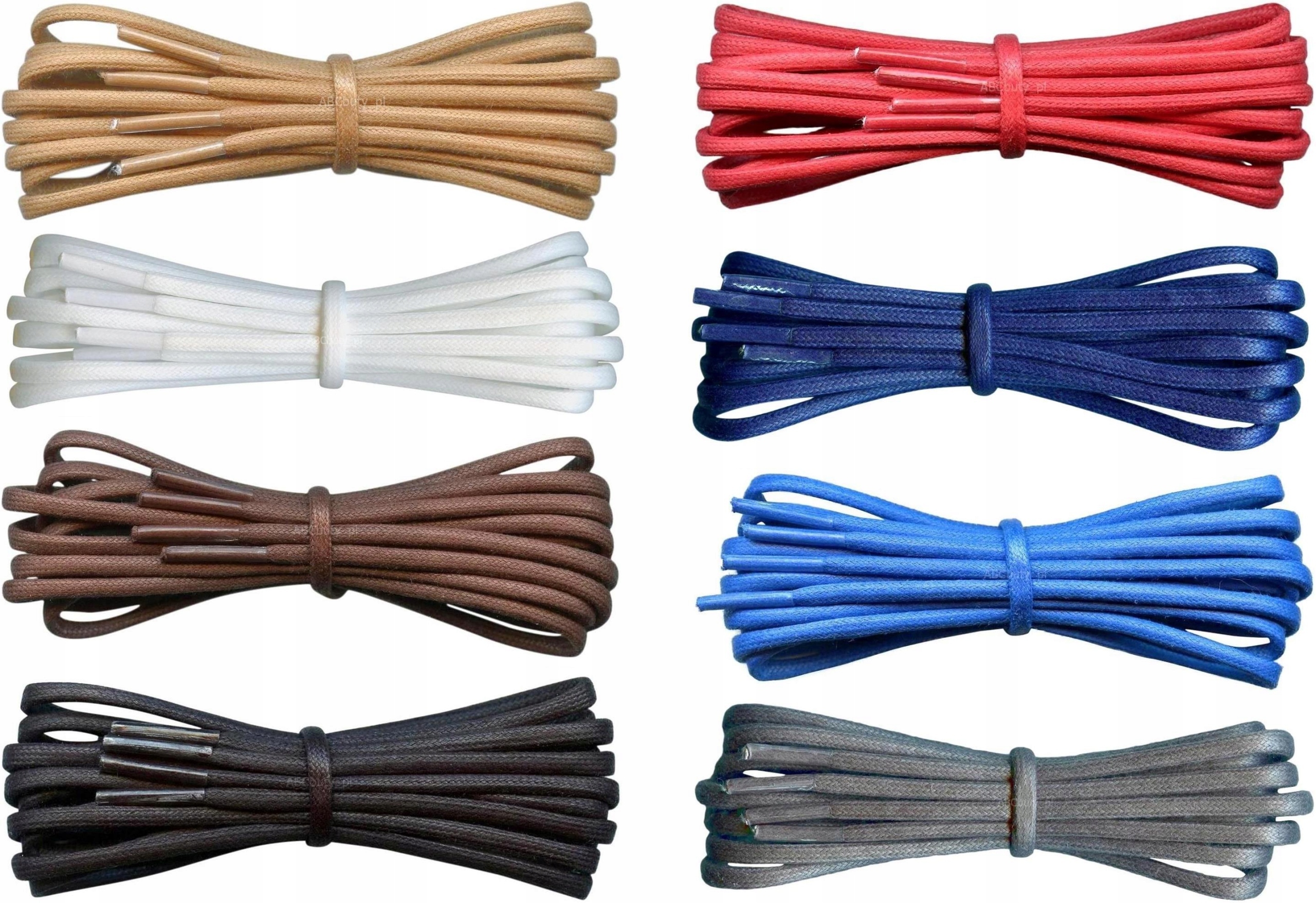 G16-02 BRĄZOWE 5 MM WOSKOWANE SZNUROWADŁA 180 Cm + Model Okrągłe woskowane Sznurówki Rzemyk Linka