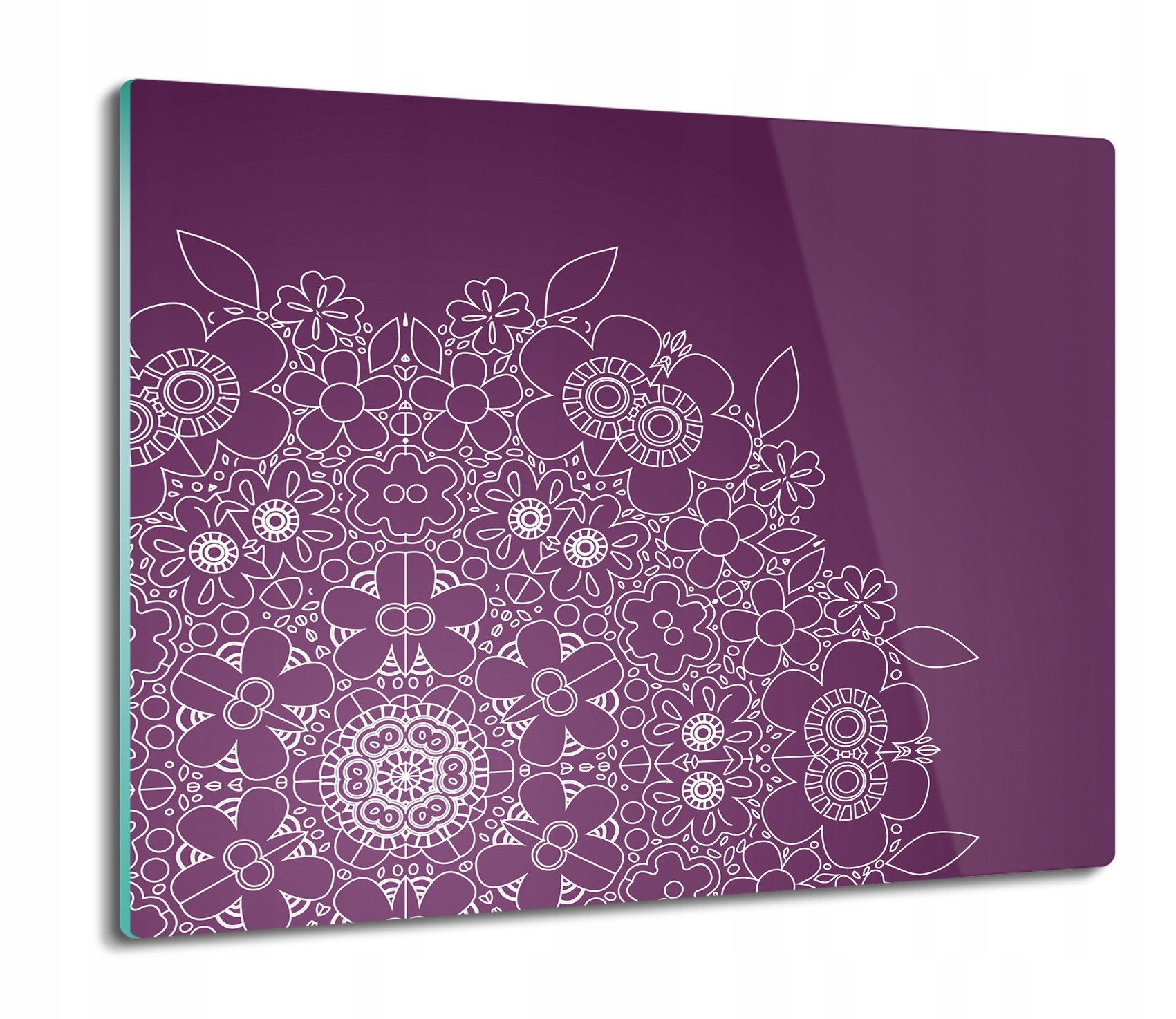 

Rozeta kwiat koronka 60x52 deska ze szkła kuchenna