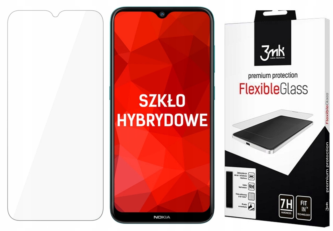 

Szkło hybrydowe 3mk Flexible Glass do Nokia 2.3