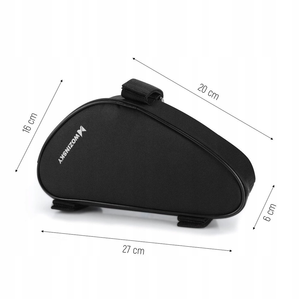 TORBA ROWEROWA NA RAMĘ ROWERU 1,5 L CZARNY + GRATIS RYSIK SUPER JAKOŚĆ Model WBB11BK