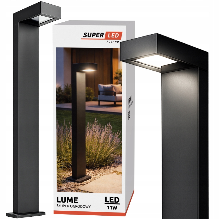 Stojací Led zahradní lampa 11W Zahradní sloupek 75 cm Premium