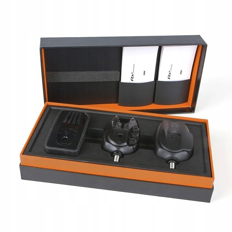 Elektroniczne sygnalizatory brań Fox Rx+ 2-Rod Presentation Set