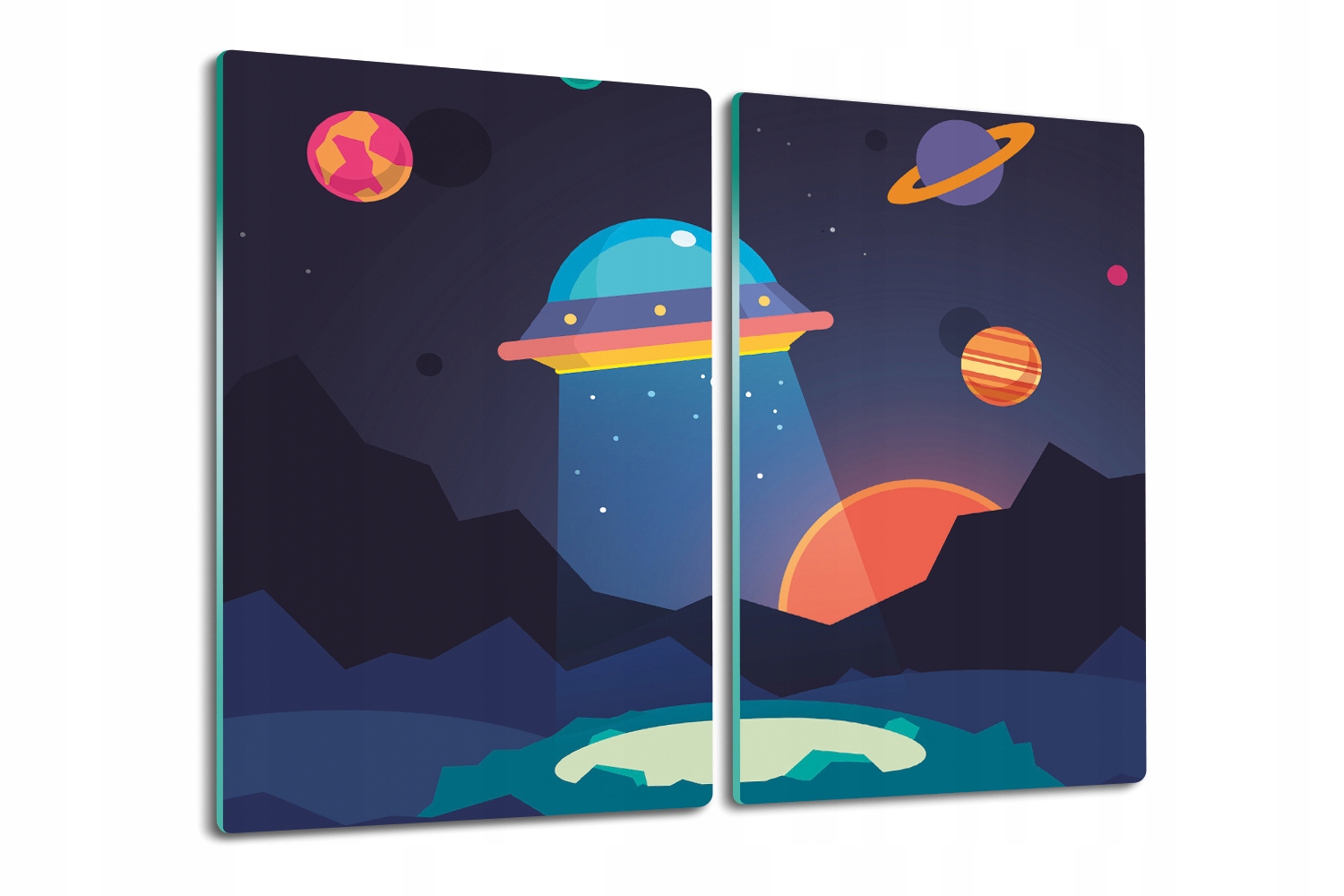 deska na kuchyňskou desku 2x30x52 Vesmír planety Ufo