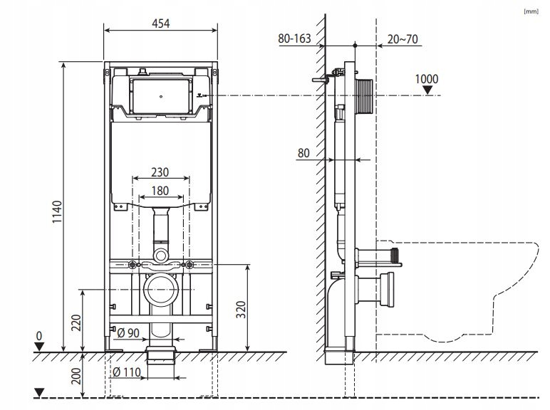 ROCA ACTIVE ONE STELAŻ PODTYNKOWY WC SLIM 8CM ZESTAW PRZYCISK CHROM POŁYSK Rodzaj do toalety