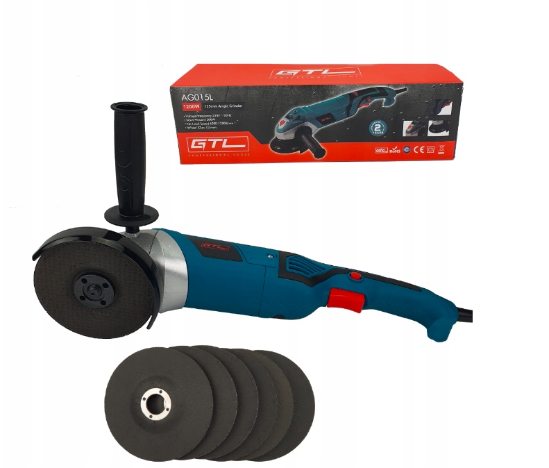 

Szlifierka Kątowa Regulacja 125MM+GRATIS Tarcze