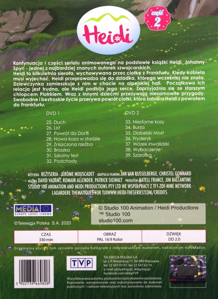 HEIDI cz.2 - 2DVD FOLIA Gatunek dla dzieci