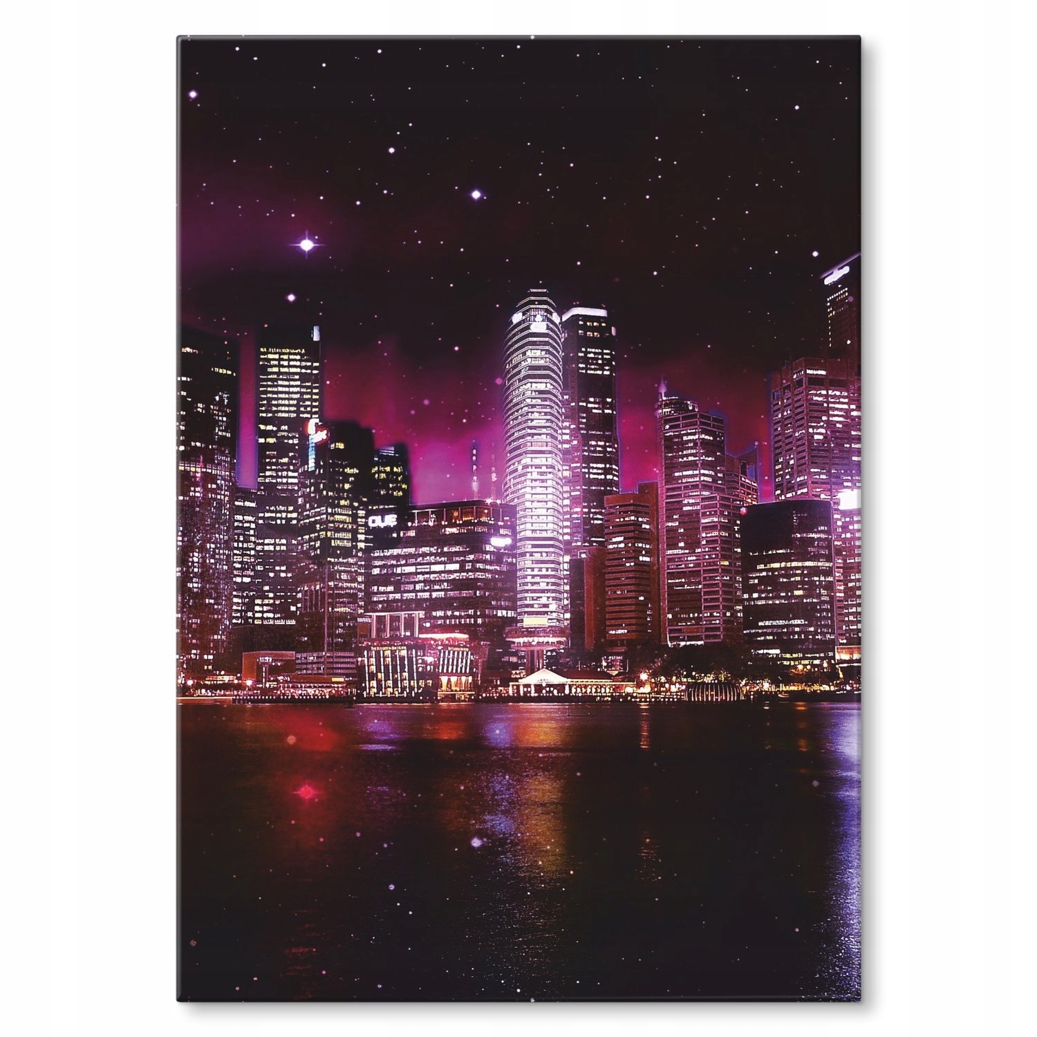 Kovový plakát Světla města Dárek 30 x 42 cm