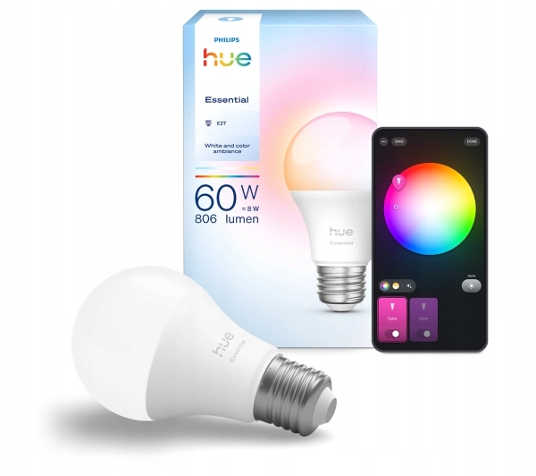 Žárovka Philips Hue Essential White and Colour Ambiance 806 lm A 60 E