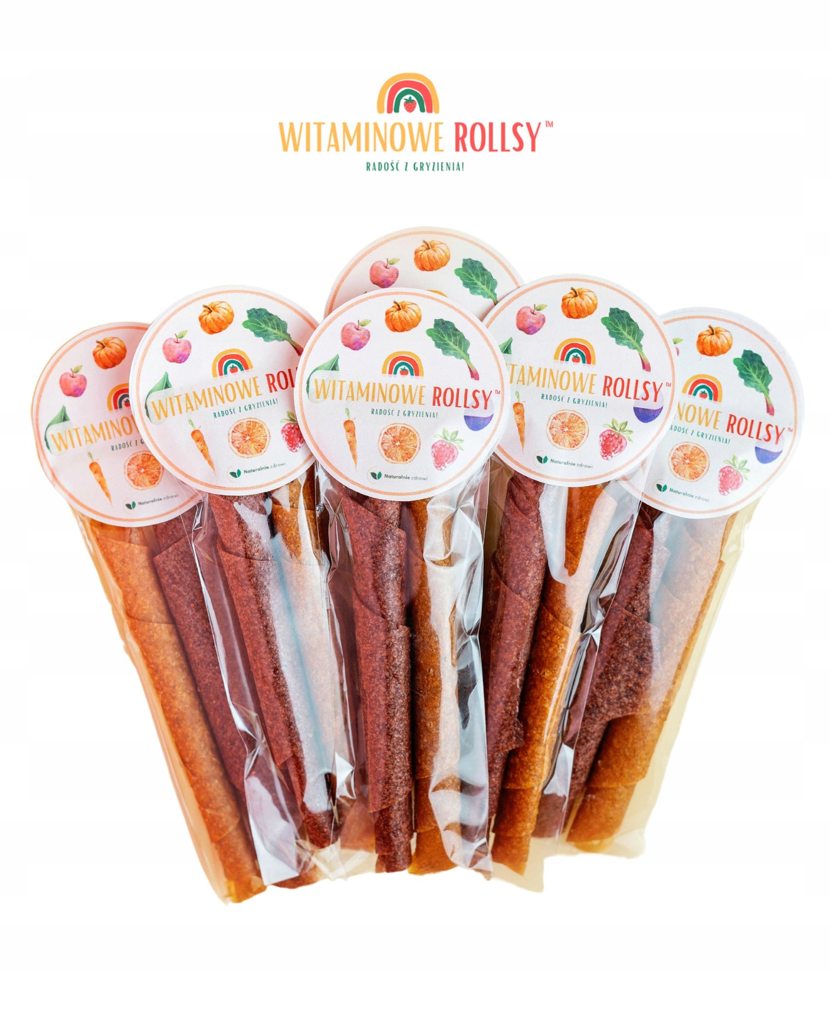 Rollsy Owocowe dla Dzieci 6x15g Twiksy Truskawka Marchew Zdrowa Przekąska