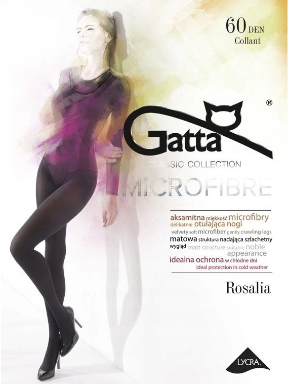 Gatta ROSALIA 60den rajstopy microfibra grafit 5 Nazwa koloru producenta grafit