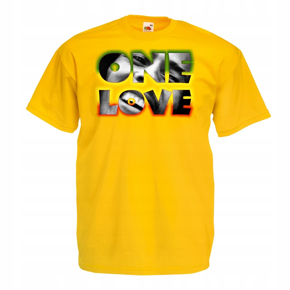 

Koszulka reagge one love Marley nadruk XL żółta