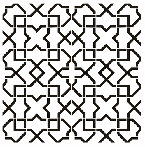 Szablon Malarski Tynkarski LuxBud Geometric 2 92 cm do tynków ozdobnych