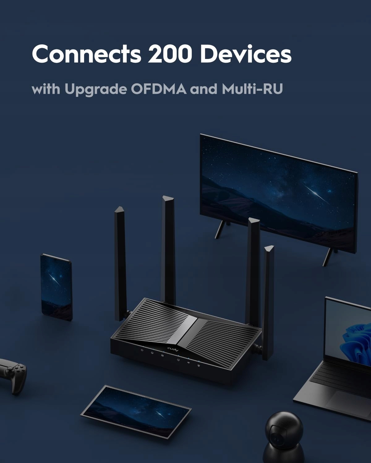 CUDY BE3600 Router WiFi 7 Gigabit Dualband MU-MIMO Anteny VPN Cloud App — miniatura 7
