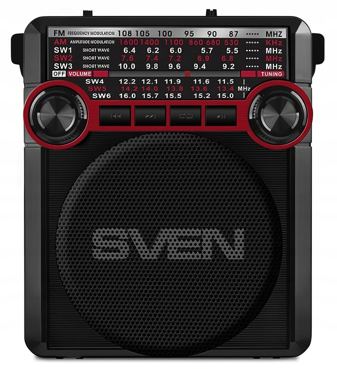 Radio SVEN SRP-355 Czarno-czerwony Model SRP-355