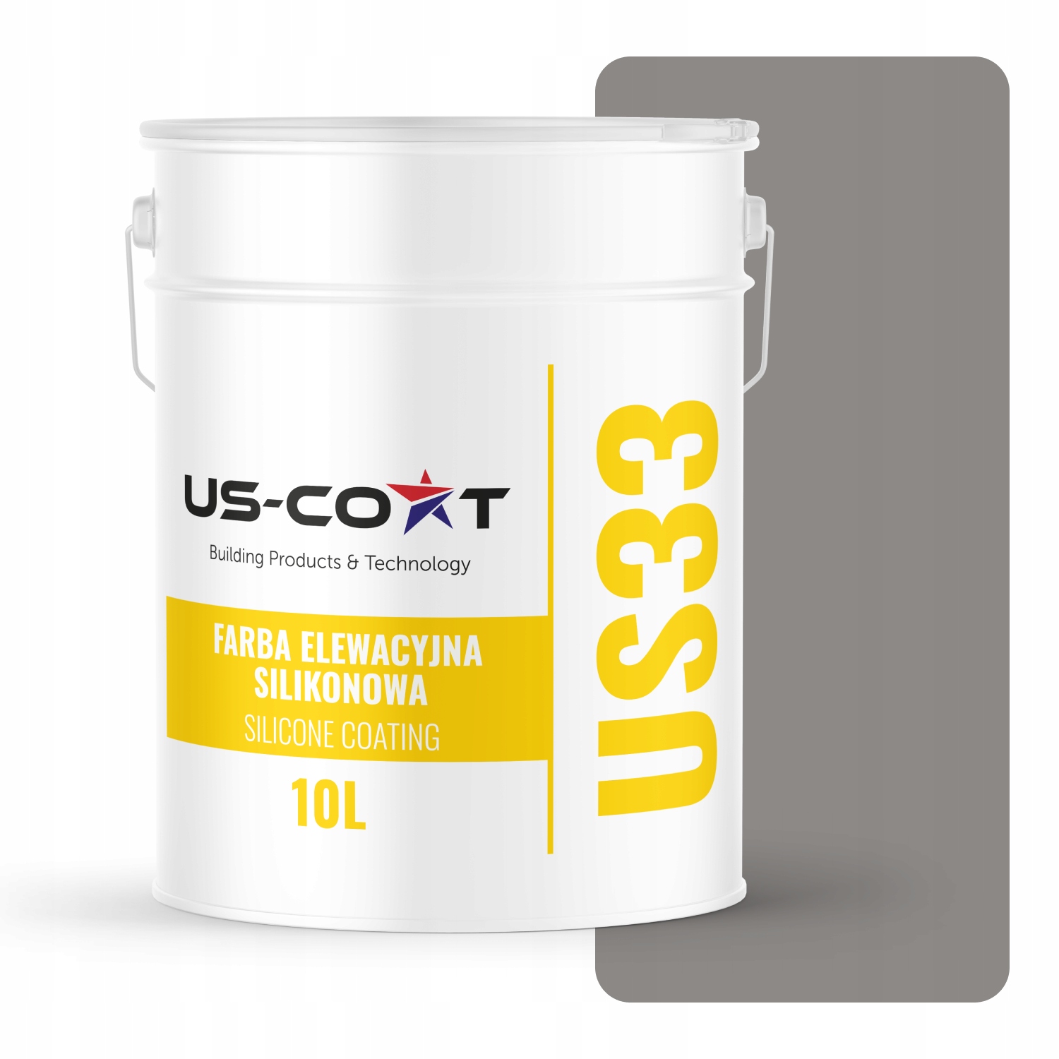 Fasádna Silikónová Farba Šedá Tmavá Studená F275 Uv 10 L Výrobca