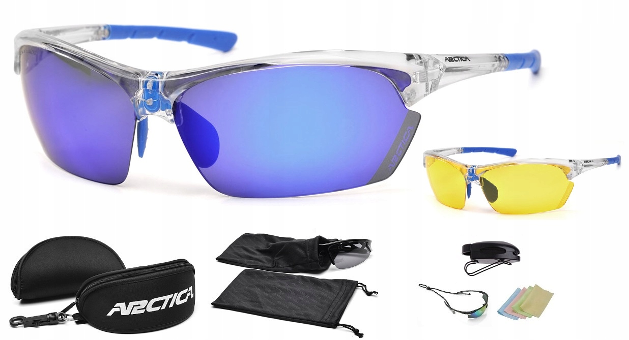 Cyklistické brýle Arctica S-312C polarizační, vyměnitelná skla UV400, zrcadlové