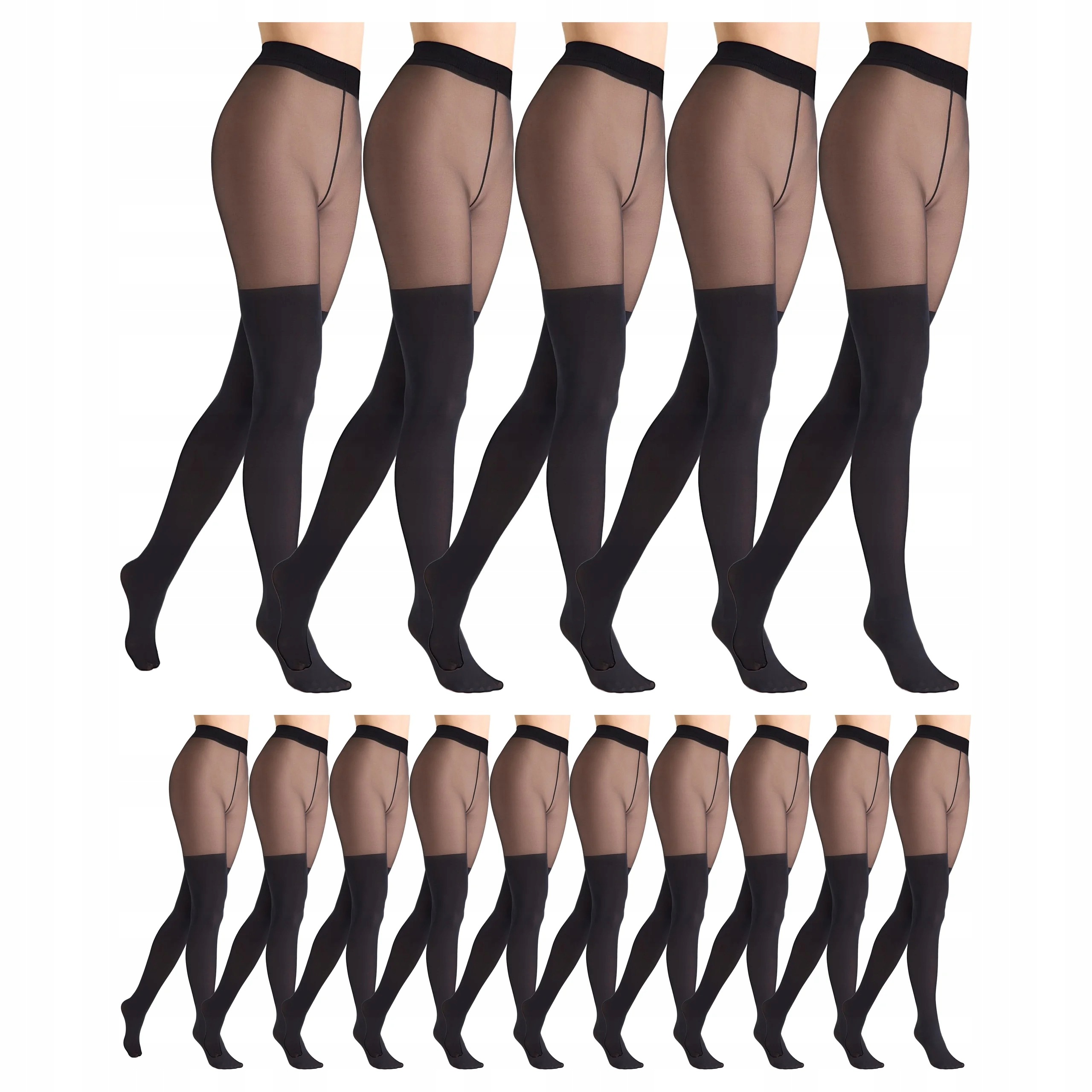 15 x Punčocháče napodobující podkolenky Zazu Classic 60 den Marilyn Nero 1/2