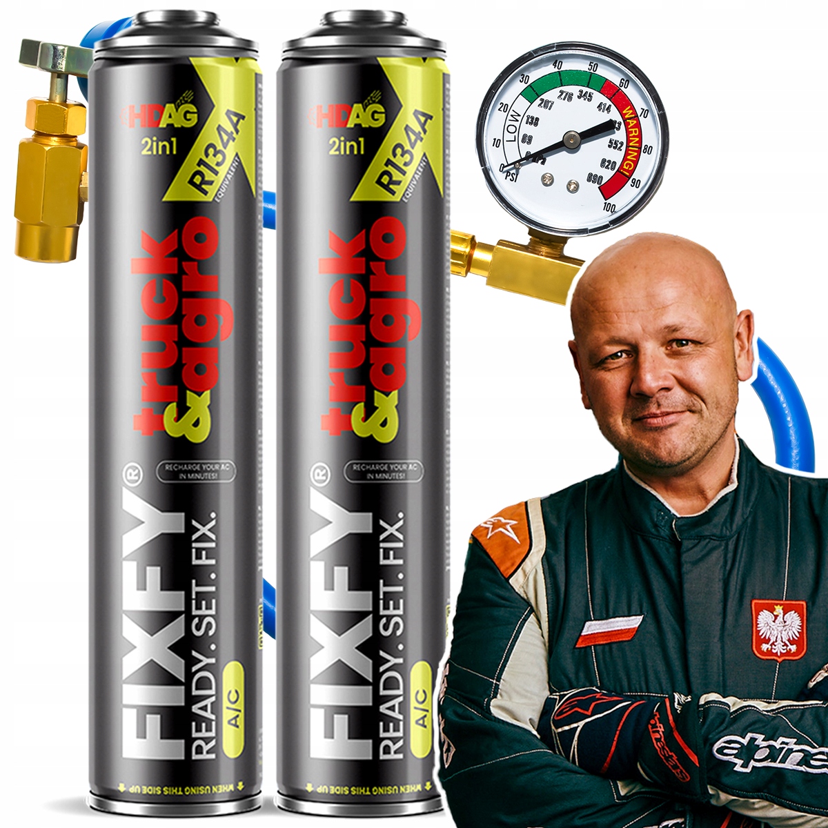 Fixfy Truck & Agro 2x1000ml R134a hadice Nákladní automobily a zemědělské stroje