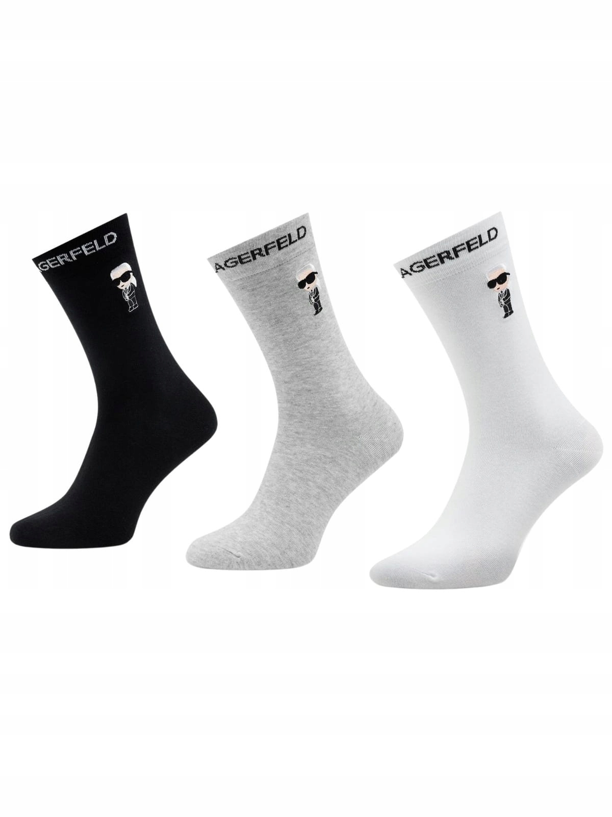 Ponožky Karl Lagerfeld 230M6001 972 černá šedá bílá Socks: 43-46