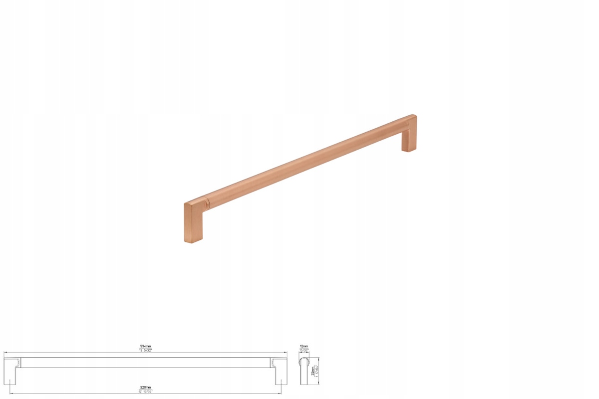 Nábytková úchytka SIRO2565-334ZN74ZN74 kartáčovaná měď matná
