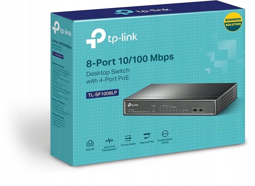 Switch Tp-link TL-SF1008LP 4 x zasięg 250m