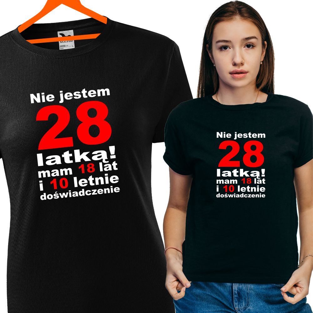 

Damska Koszulka Urodziny 18 20 30 40 50 60 70 ...