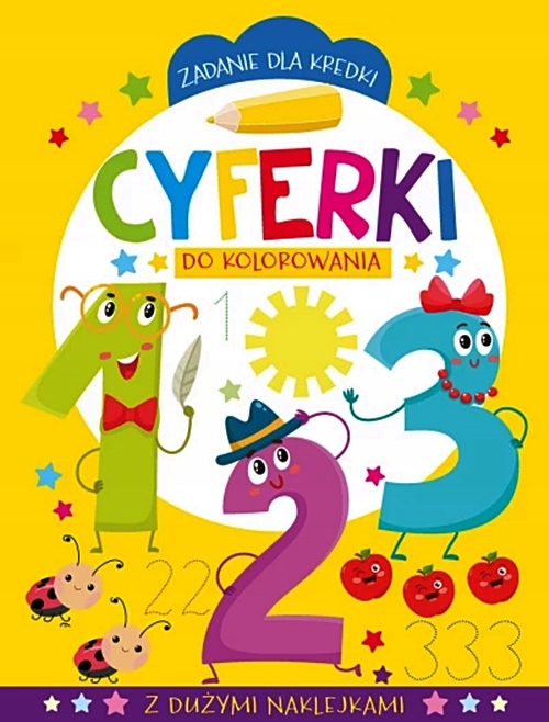 Zadanie dla kredki. Cyferki do kolorowania dla przedszkolaków