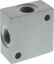 

Czwórnik gwintowany Wwww G1/2w, kostka aluminiowa