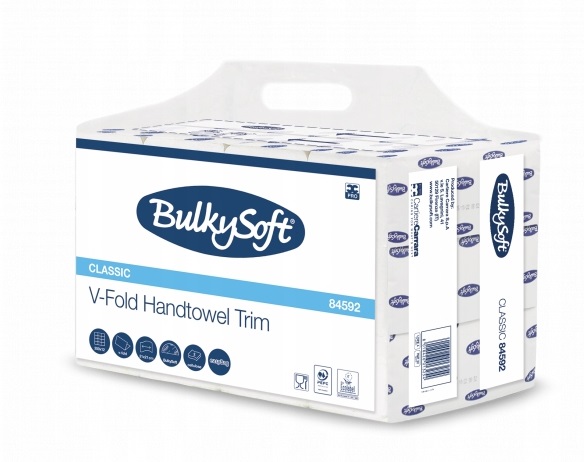 Levně Ručníky celulóza Zz 2w bílé 21x21 cm 3000 ks BulkySoft