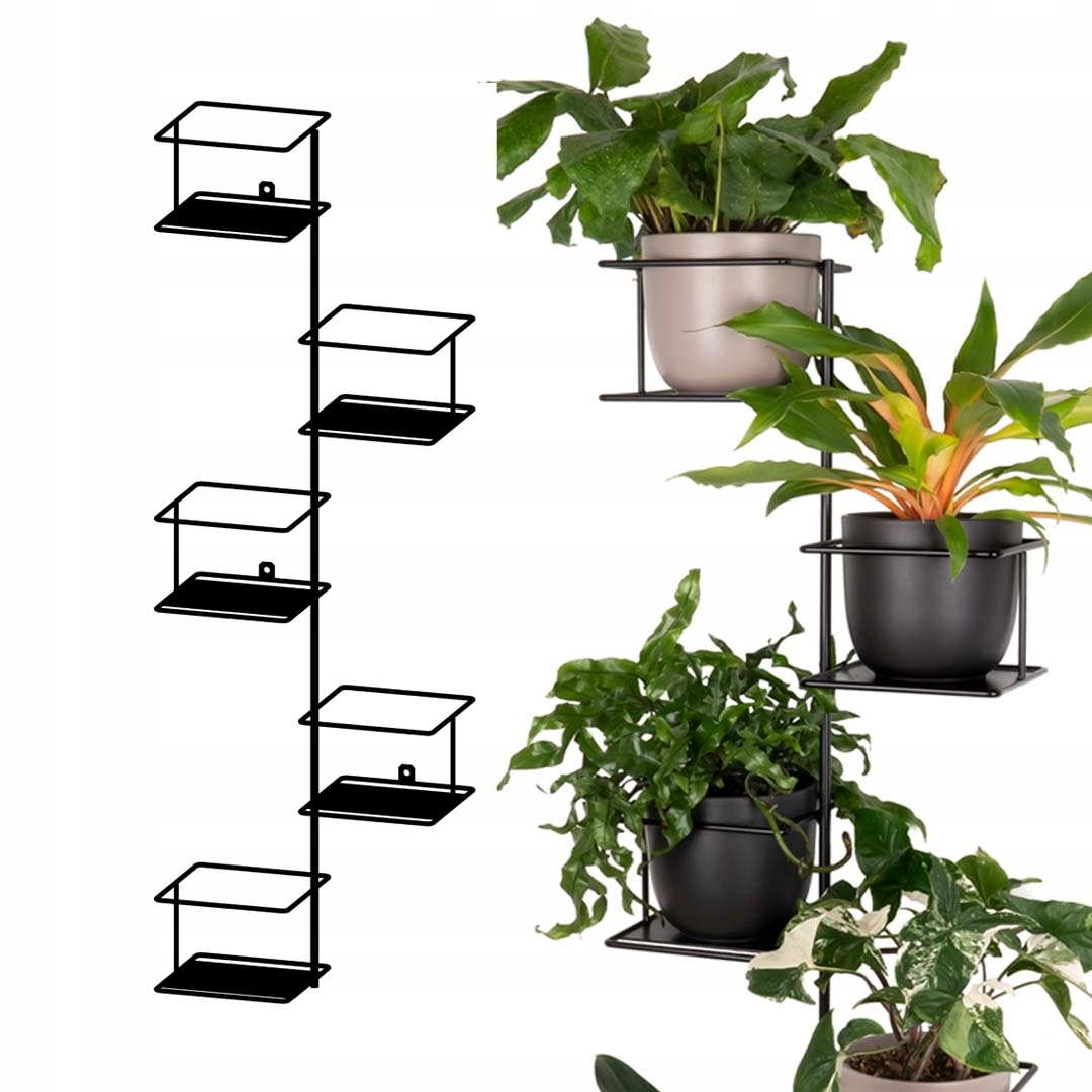 Držiak Na Kvetináč Džungľa 3 nástenný, závesný na 5 kvetov Poľský Výrobok