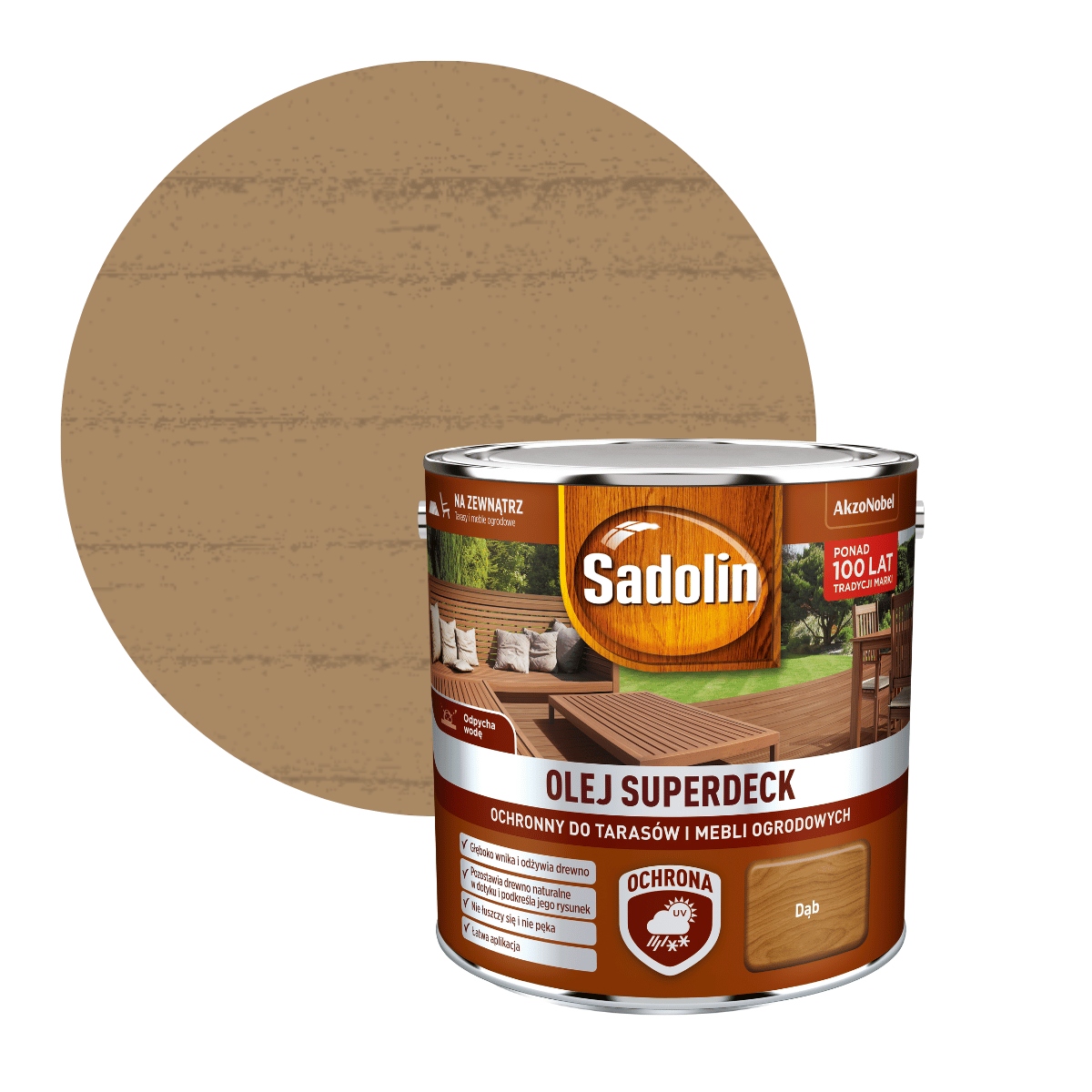 Sadolin Superdeck Olej Do Tarasów 2,5l Dąb