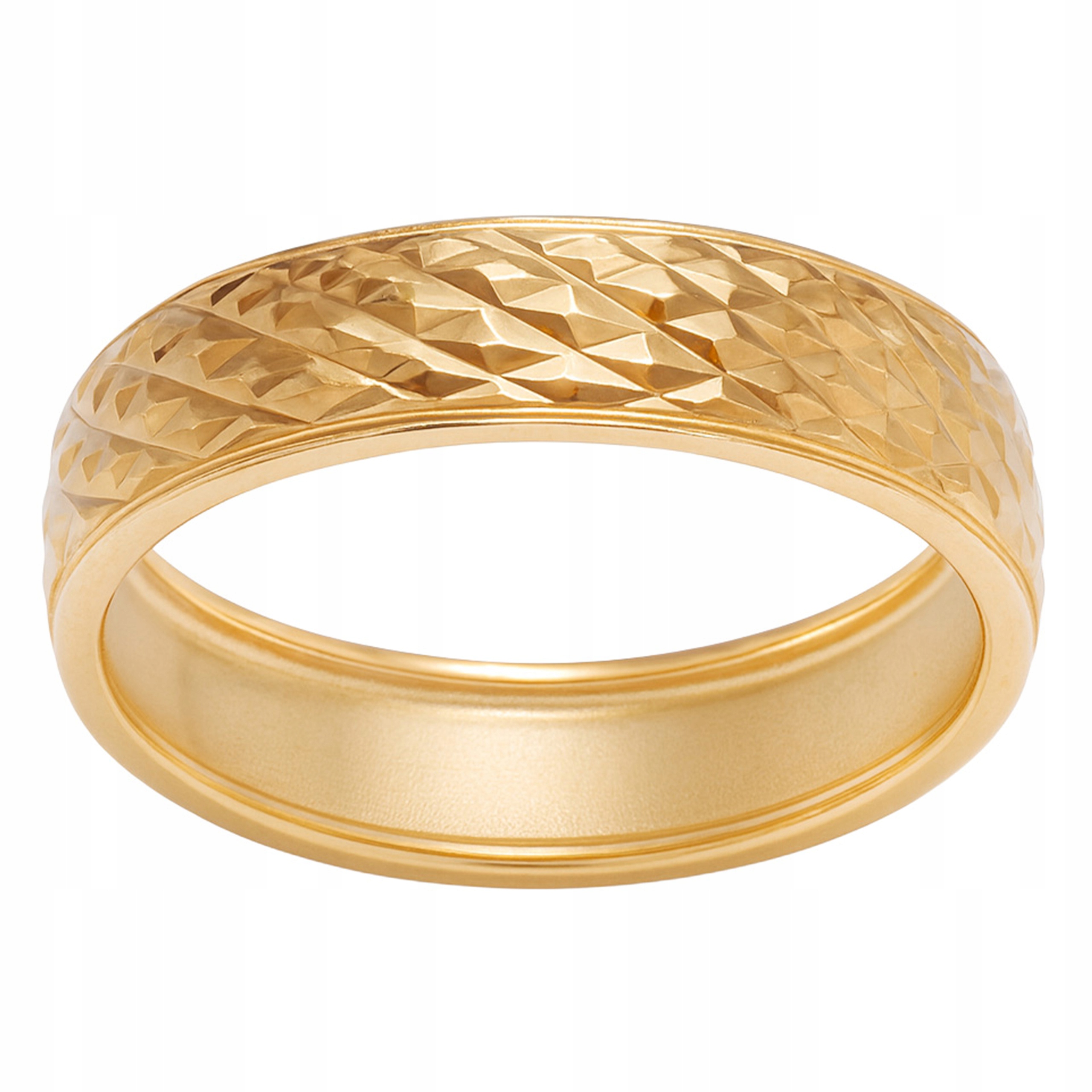 Prstýnek stříbrný 925 pozlacený s diamantovým brusem, velikost 14