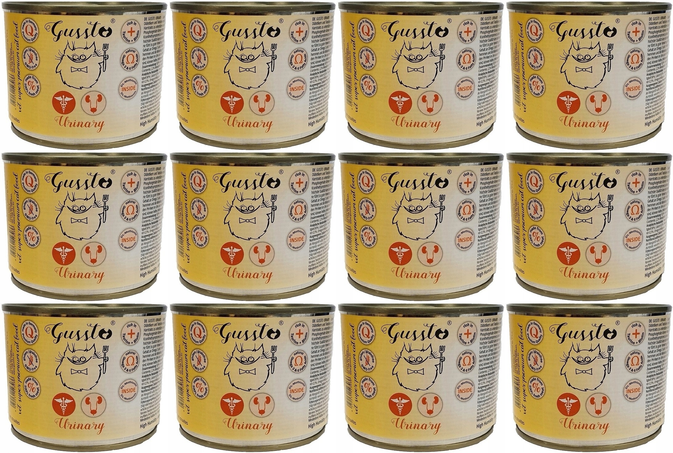 Levně Gussto kočičí moč 12 x 200 g