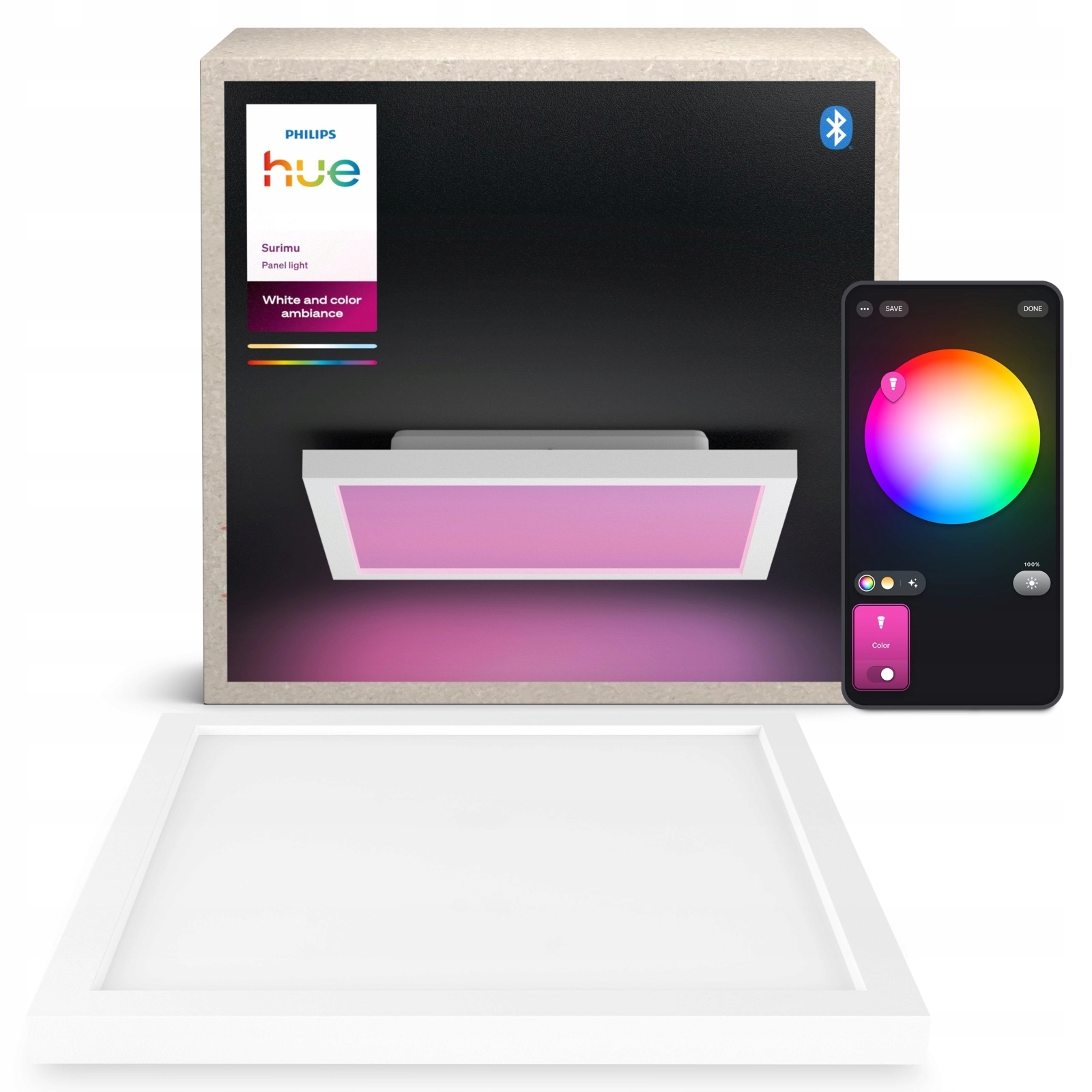 Led panel Stropní Svítidlo 30x30 White and Color Ambiance Surimu Philips Hue